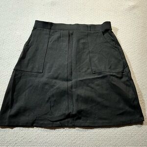Gilli women’s black pull on casual skirt pockets size large EUC